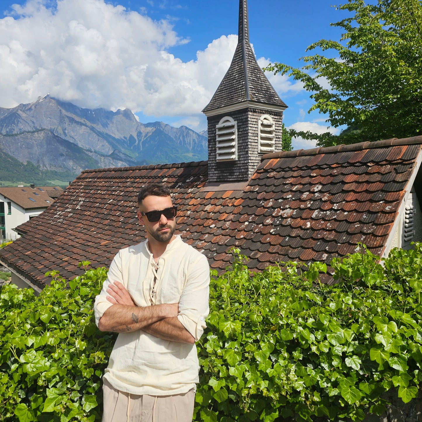 Men's Medieval Lace-Up Cotton Shirt – Long Sleeve Heritage Style