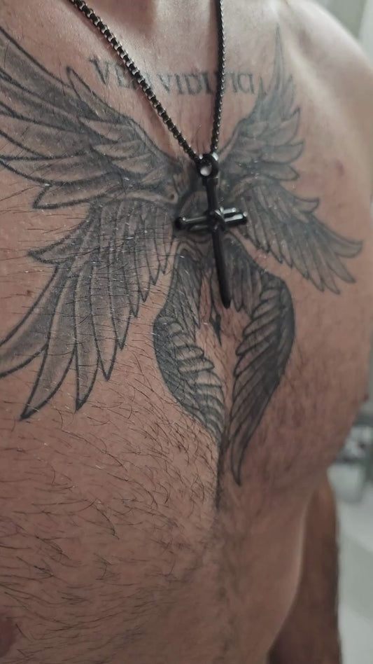 A christian necklace in the shape of nails to show remember christs sacrifice